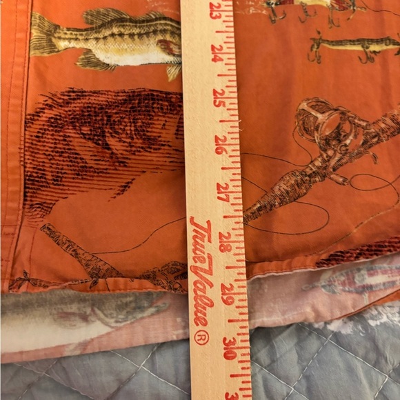 Casual Orange Button Down Shirt with Fish Print - Picture 5 of 8